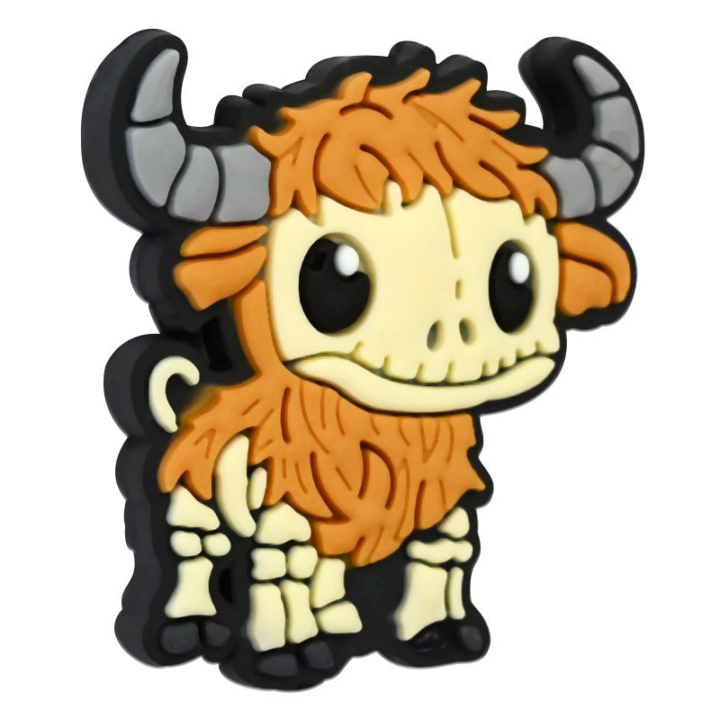 Wholesale  Random 100pcs Cartoon Highland Cattle Series Beads